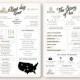 Printable - Infographic wedding program, customizable