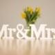 Wedding MR Mrs Sign Letter Sweetheart Table Sign Decoration Mr and Mrs White Letters Photo Prop