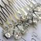 BRIDAL hair comb vintage style wedding HAIR ACCESSORIES sparkle Rhinestones
