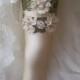 Wedding garter, Wedding Leg Garters, Garters, Bridal accessoary, Oil green wedding garter, Chiffon Flower Rhinestone Lace Garters