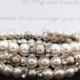 Pearl Bracelet Handmade with Swarovski Pearls. Pearl Bridal Bracelet. Wedding Bracelet. Wrap Bracelet. Rhinestone Bracelet. Formal Jewelry