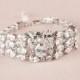 Crystal Bridal Bracelet, Crystal Wedding Bracelet,  Swarovski Bridal jewelry, Wedding Jewelry, Long Bridal Earrings, Keelin Bridal Bracelet