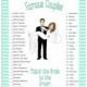 Bridal Shower Game  Famous Couples Game Printable Couples Shower Game