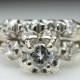 Vintage .55ctw Diamond Illusion Set Engagement Ring & Matching Band Set - Size 7 - Free Sizing - Layaway Available