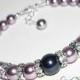 Mauve Light Purple Pearl Bracelet Purple Pearl Wedding Bracelet Swarovski Pearl Bracelet Wedding Jewelry Purple Pearl Jewelry Bridal Jewelry
