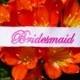Bridesmaid Personalized  Labels  by Natalia Sabins Custom Embroidered