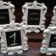 Reception SZ041/A White Baroque Photo Place Card Holder