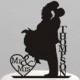 Wedding Cake Topper Silhouette Couple Mr & Mrs, Acrylic Cake Topper [CT3]