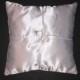 Embroidered White Satin Wedding Ring Bearer Pillow - Customize Your Ring Bearer Pillow with Embroidery - Variety of designs available