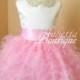 Beading Ruffled Flower Girl Dress -Ivory flower girl dress -junior bridesmaid dress - Baby Dress - Pink Flower girl Dress- flower girl dress