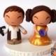 Wedding Cake Topper - Star Wars inspired (Han & Leia)