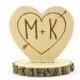 Personalized Cupid's Heart Rustic Cake Topper - 104127