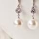 Pearl Bridal Earrings Pearl Wedding Earrings Bridesmaid Earrings White Ivory Swarovski Pearl Earrings Drop Earrings Bridesmaid Gift Jewelry