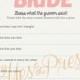 HERE COMES the BRIDE Instant Download Bridal Shower Game