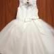 Princess Floor-length Ivory Flower Girl Dress Lace/Tulle Sleeveless Baby Girl Dresses