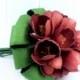 Paper Flower Wedding Bouquet - Red Tulip Bouquet - Alternative Wedding Bouquet - Easter Flowers - Spring Wedding Bouquet
