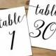 Instant Download Printable Table Numbers 1-30 // Black Table Numbers, Black and White Wedding // 5x7 and 4x6 Table Numbers Wedding