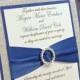 Stunning DIY Royal Blue & Silver Glitter Wedding Invitation Full of Bling, Sparkle, and Dazzle