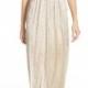 Laundry By Shelli Segal Shirred Metallic Strapless Gown 