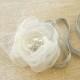 Wrist Corsage Bridal Flower Bouquet Alternative White Organza Silver Tulle Prom Weddings Bridesmaid Bridal Accessories Fairytale Flower