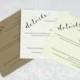 Handmade Rustic Charm matching Information Card for Wedding Invitation, Kraft, Ivory or White