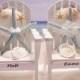 Starfish Adirondack Chairs - Beach Themed Wedding - Personalized Cake Topper - Starfish Cake Topper