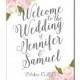 Large Wedding Sign Printable - Vintage Wedding - Floral Wedding - Welcome Wedding Sign - Floral Sign - Vintage Wedding Sign - Reception Sign