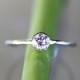 Diamond 14K White Gold Engagement Ring, Stacking RIng, Gemstone Ring - Made To Order