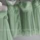 2016 Mint Green Bridesmaid dress, Mismatch Wedding dress, Chiffon Mix Match Prom dress, Dusty Shale Formal dress tea legnth (E002 MINT)