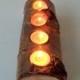 Wood Candle Holder -Candle Holder with 4 Tea Light Spots - Wood Log Holder - White Tree Candle Holder - Wedding Decoration