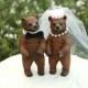 Bear wedding cake topper-bear lover-rustic- wedding-bear hunter-fall-brown bear-wedding cake topper-hunting wedding-rustic wedding