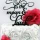 Love You To The Moon Cake Topper - Wedding Cake Topper - Personalized Cake Topper - Bride and Groom