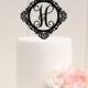 Vine Monogram Wedding Cake Topper Ornate Design Personalized with YOUR Initial - 5 Inch