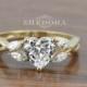 1.80 CT Heart Cut Solitaire Engagement Wedding Love Ring Solid 14k Yellow Gold Split Shank Unique Bridal Band