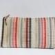 Clutch for Girl red striped, Bridesmaid gift Bag, Gift for Sister, Valentines gift, Cosmetic Purse