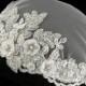 Bohemian Bridal Cap With Chiffon Flowers Pearls Bugle Beads