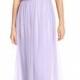 Amsale Tulle Twisted V-Neck Gown 