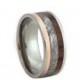 Wedding Sale Gibeon Meteorite Ring, Titanium Wedding Band with Meteorite, Copper and Ironwood Elements, Waterproof Ring