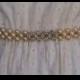 Wedding sash belt, Wedding sash, Pearl beaded sashes , Bridal belt, Vintage style bridal sash, Satin ribbon with crystal and rhinestone,