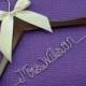 Mrs and Name Hanger, Wedding Hanger, Personalized Custom Bridal Hanger, Brides Hanger, Bride Name Hanger, Personalized Bridal Gift