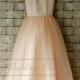 Blush Junior Bridesmaid Dress Lace Flower Girl Dress Floor Length
