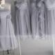 2016 Mix Match Bridesmaid dress, Gray Wedding dress, Chiffon Mix Match Prom dress, Grey Formal Dress Short Legnth  (E002 Gray)