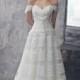 Haute Couture Wedding Dress Romantic Wedding Gown from silk organza and Chantilly lace Dream Dress Rustic dress -"Lyra"