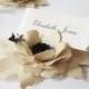 5 Handmade Paper Flower Place Cards with Butterfly