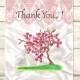 Cherry Blossoms Wedding Thank You Cards Customizable - Printable Digital Download