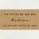Custom Printed Return Address Labels - Future Mr and Mrs, Calligraphy Script Address Labels, Brown Kraft Labels, Rustic Wedding
