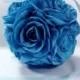 Royal Navy aqua Blue hanging crepe paper flower ball kissing ball boy Baby Shower wedding pomander DEKOR flower boyl 1st Birthday nursery