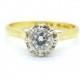 Classic Vintage diamond engagement ring 18ct 18k solitaire Simple traditional mid century single stone band