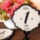 Betty Wedding Table Number Set - Black & Cream