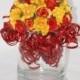 Red and Yellow Paper Flower Arrangement - Gifts for her - Romantic Gift - Yellow Daisies - Red Roses - Valentines Day - Party Centerpiece